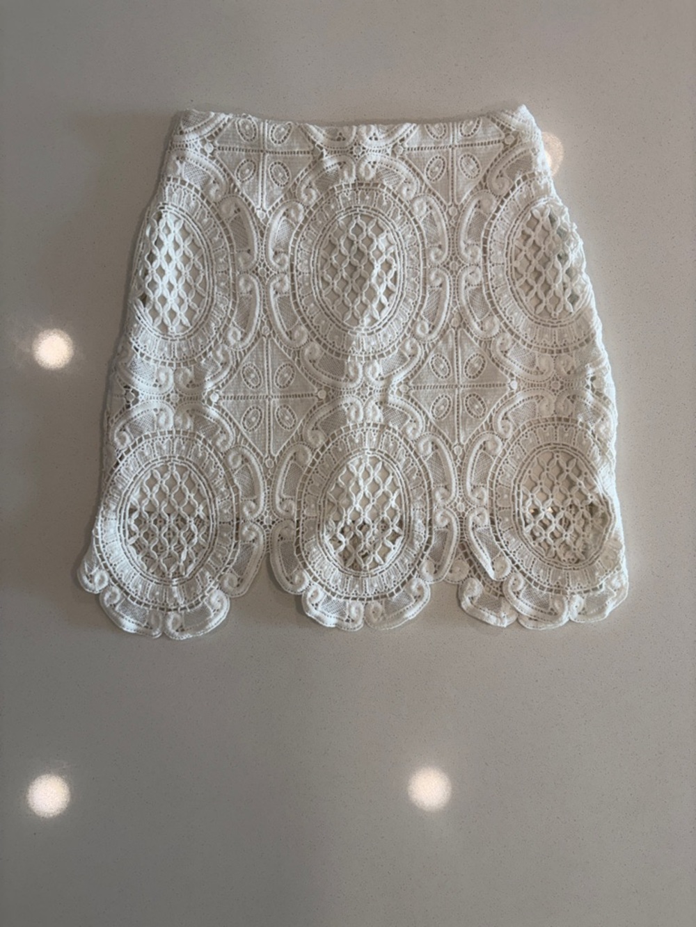 Xhilaration White Crochet Lace Mini Skirt